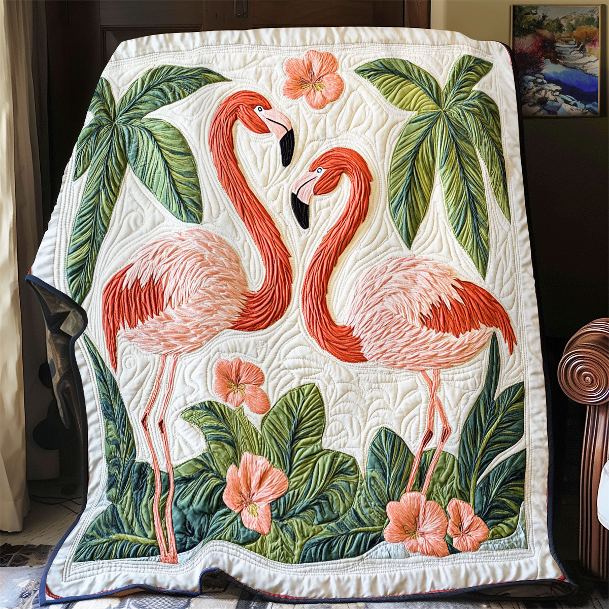 Pink Flamingo WX0401034CL Quilt