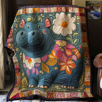 Folkloric Hippo WJ0801005CL Quilt