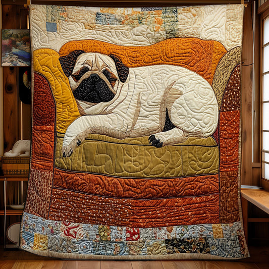 Pug Sleeping WX0401038CL Quilt