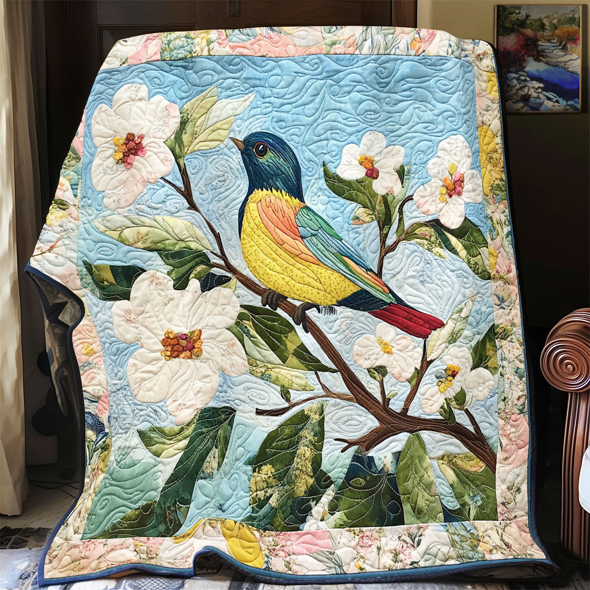 Floral Bird WX0601012CL Quilt