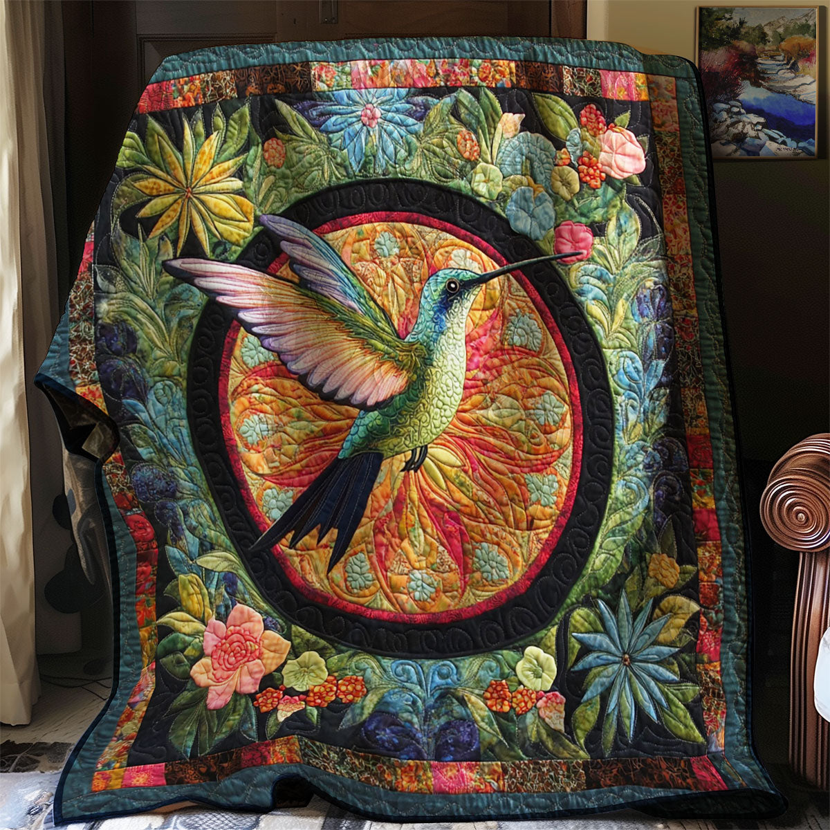 Blooming Hummingbird WJ0901008CL Quilt