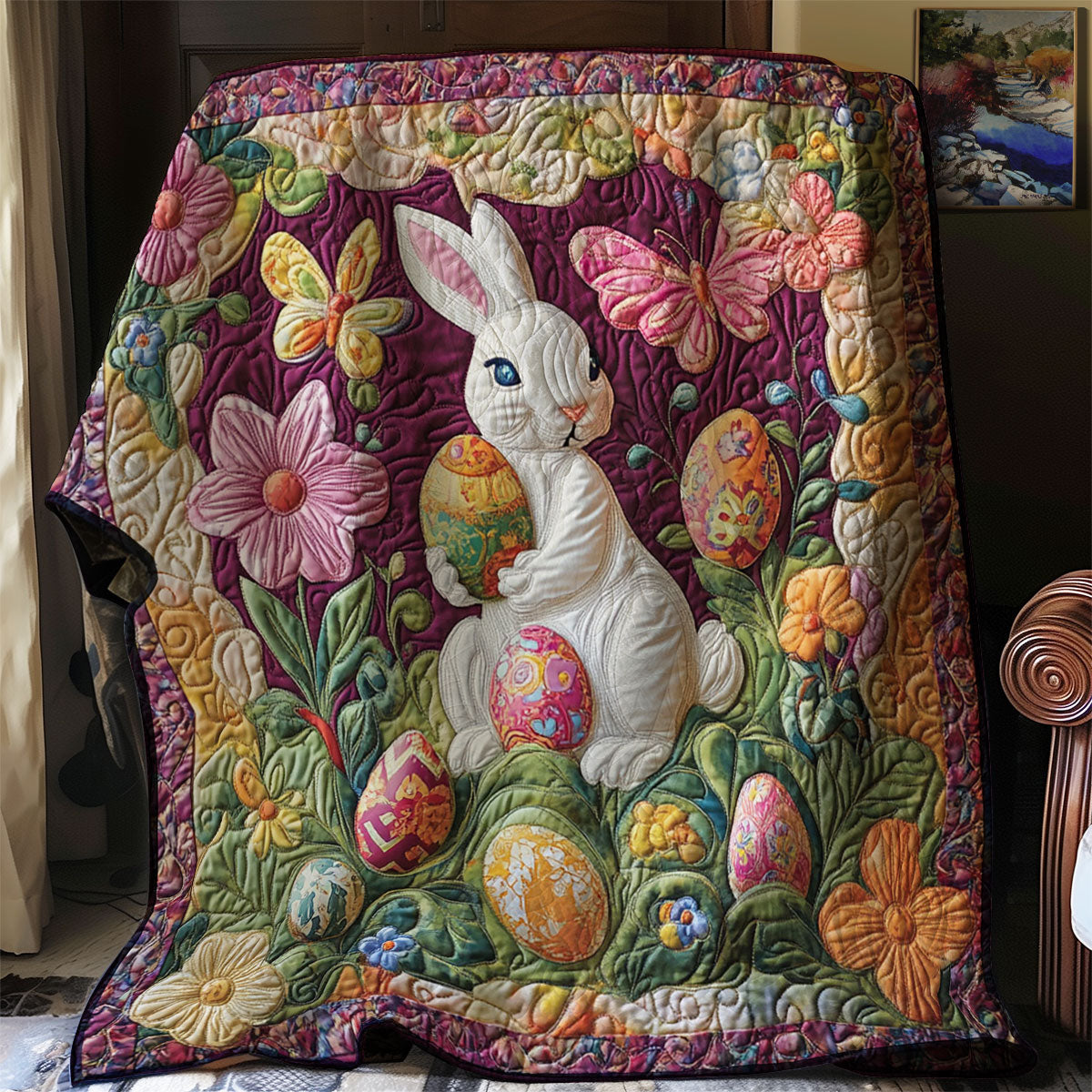 Easter Bunny Meadow WJ1501005CL Quilt