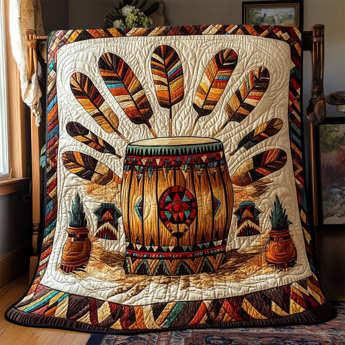 Native American Drum WX0602068CL Quilt