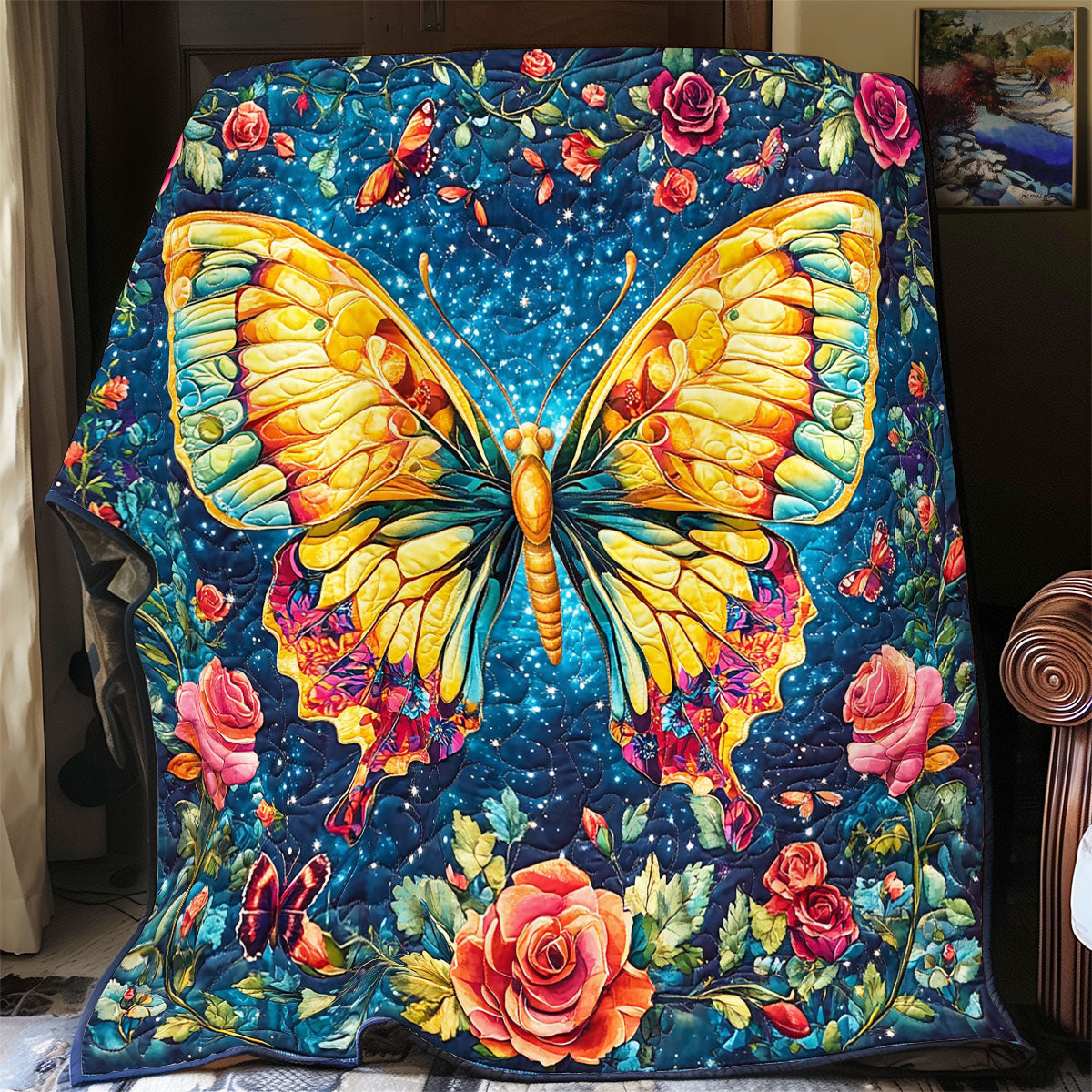 Yellow Butterfly WX1401055CL Quilt