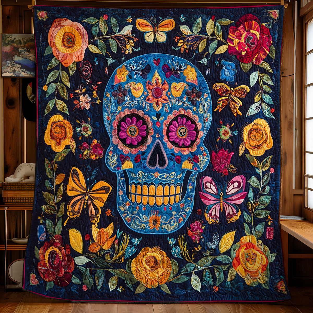 Skull Flower WX0601052CL Quilt