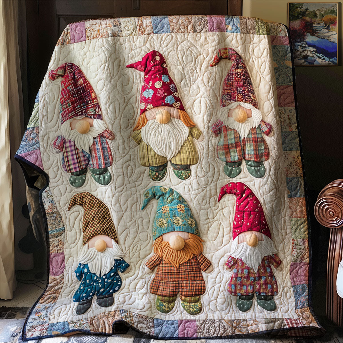 Gnome Gathering WJ0302006CL Quilt