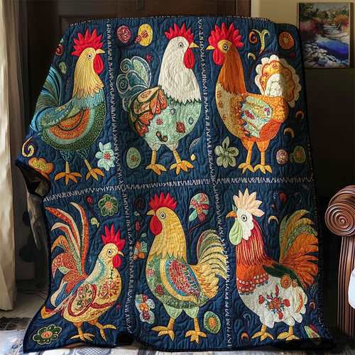 Folk Charm Chicken WJ0301004CL Quilt