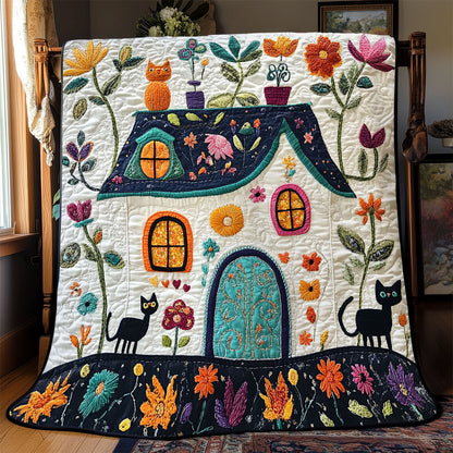 Cozy Cottage Cat WJ1702007CL Quilt