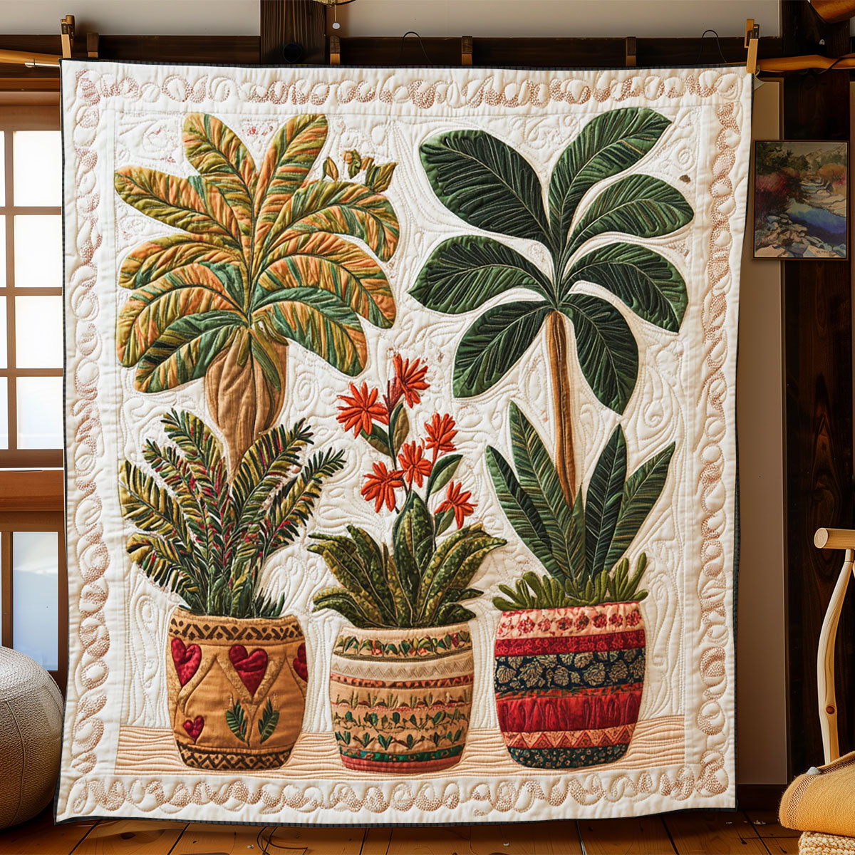 Boho Plant WJ2002004CL Quilt