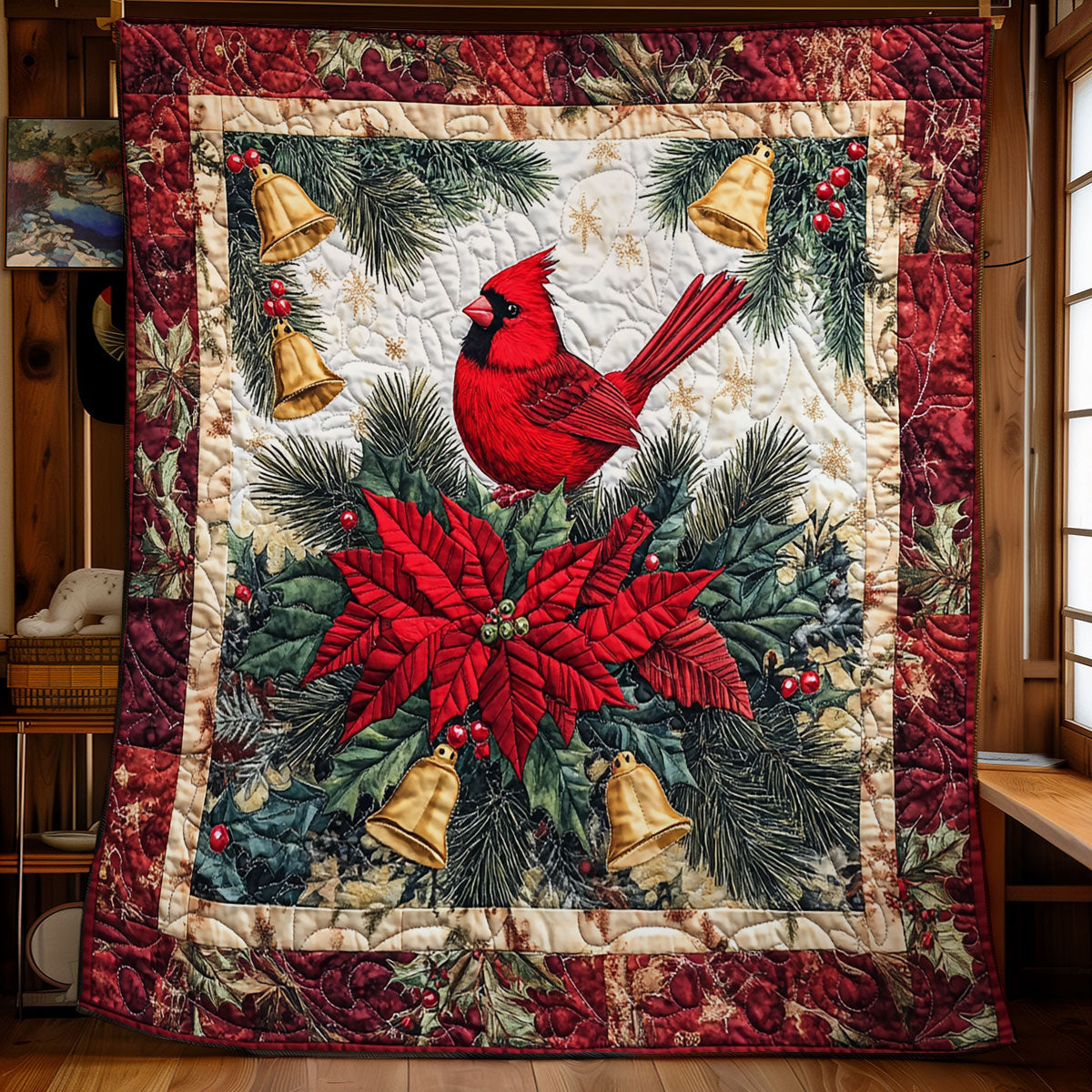 Cardinal Christmas WX0301015CL Quilt