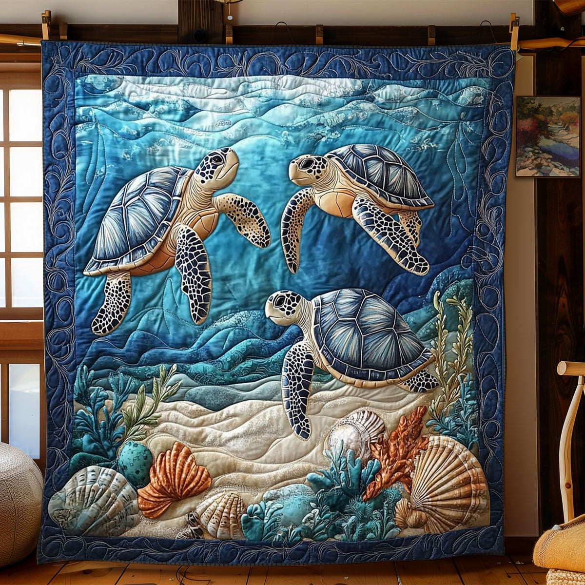 Sea Turtle WJ0301015CL Quilt