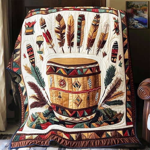 Native American Drum WX0602071CL Quilt