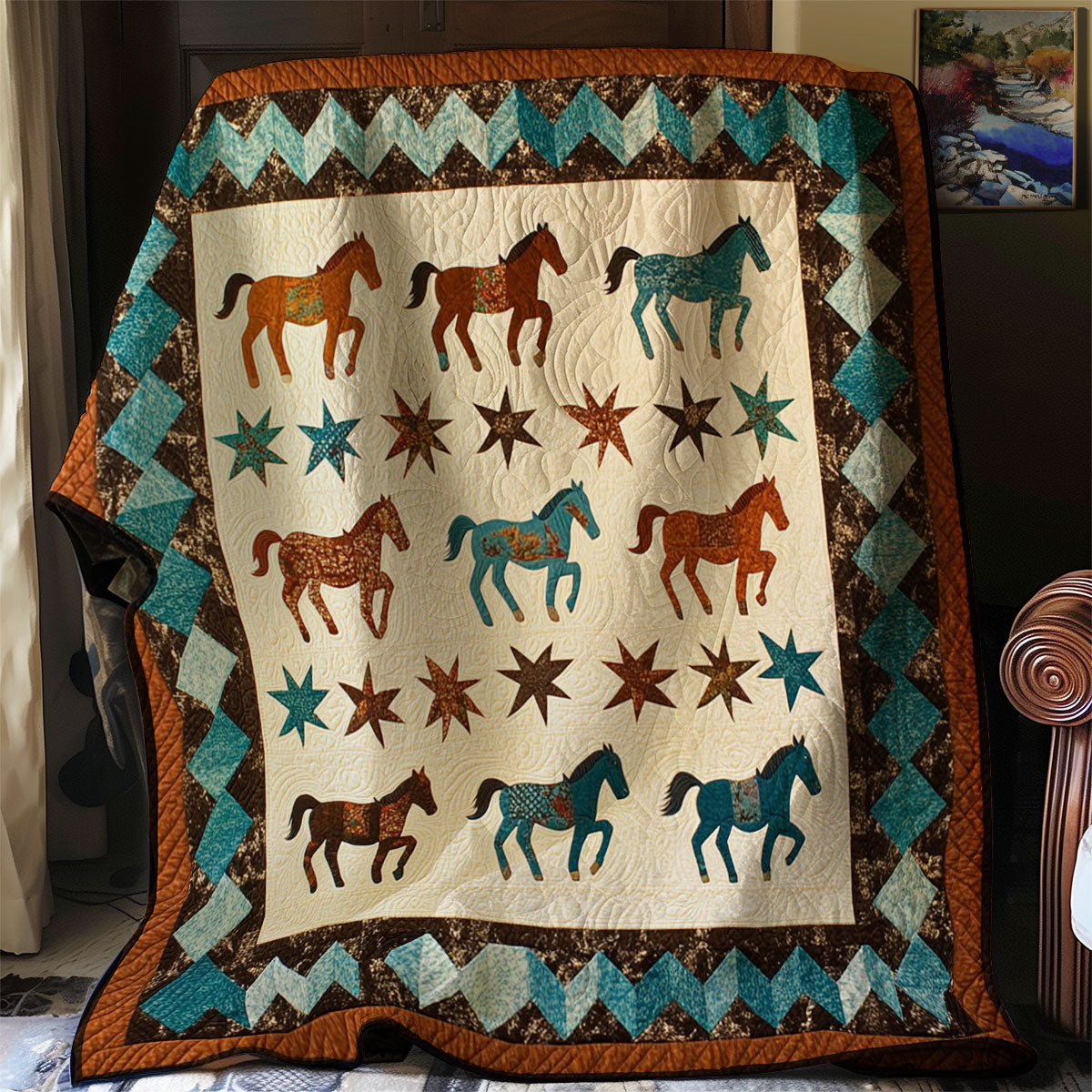 Native Horse WJ0502015CL Quilt