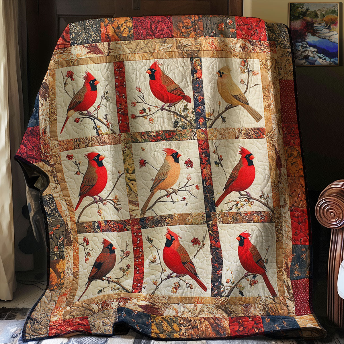 Cardinal Bird WJ2002007CL Quilt