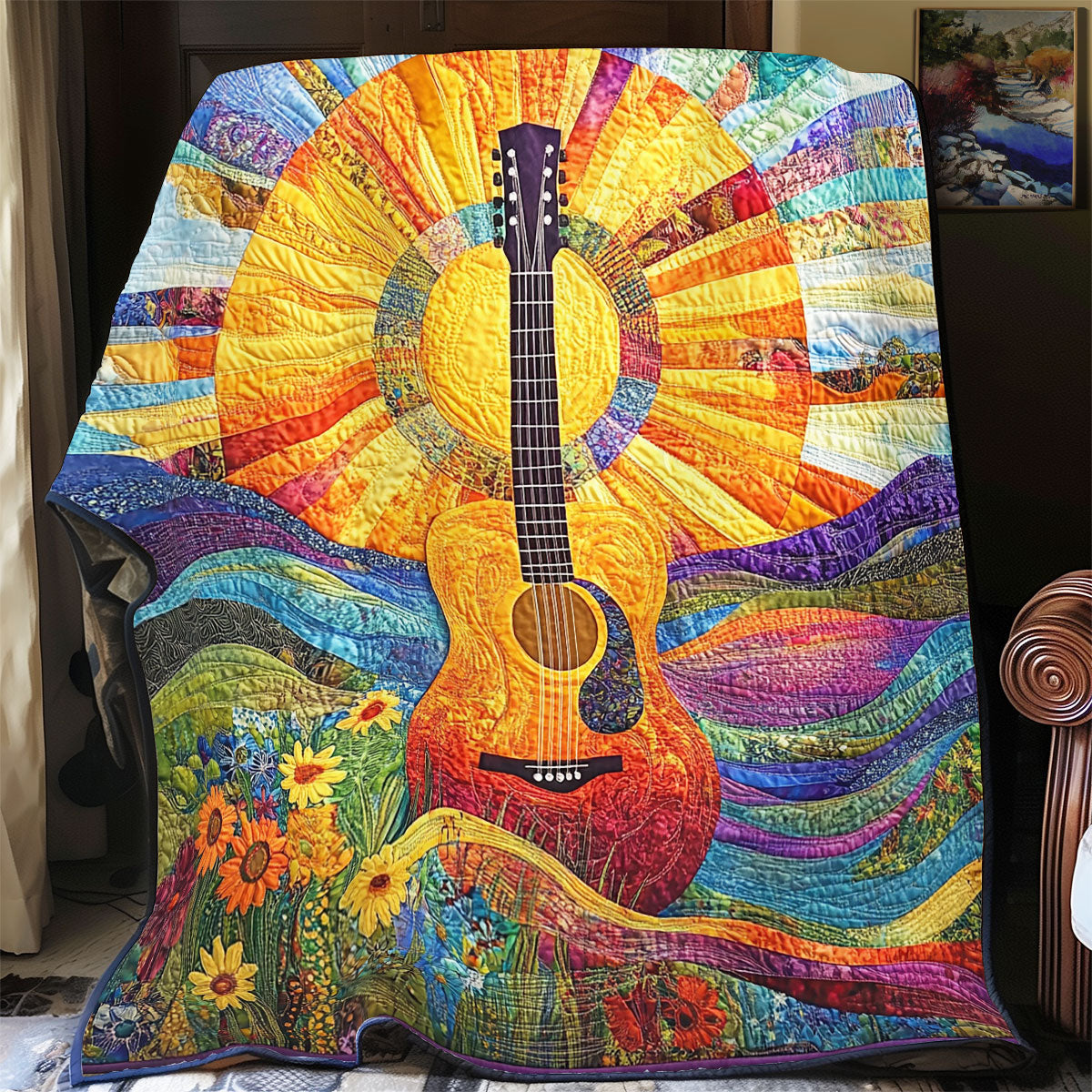 Guitar Sunset WX0301040CL Quilt