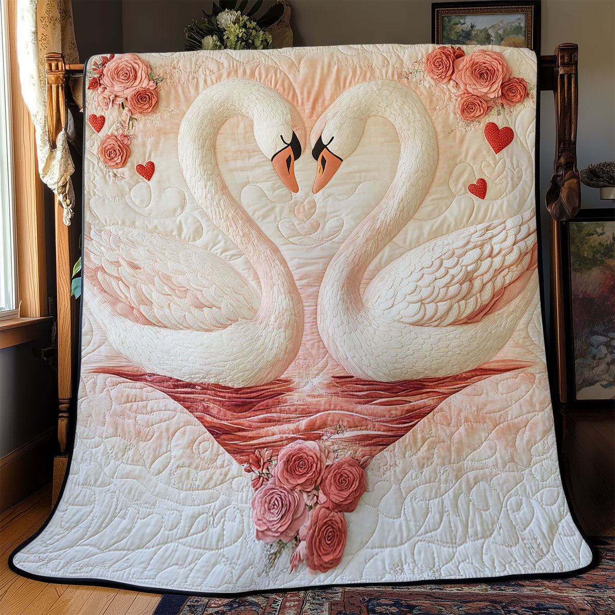 Swan In Love WJ1801022CL Quilt