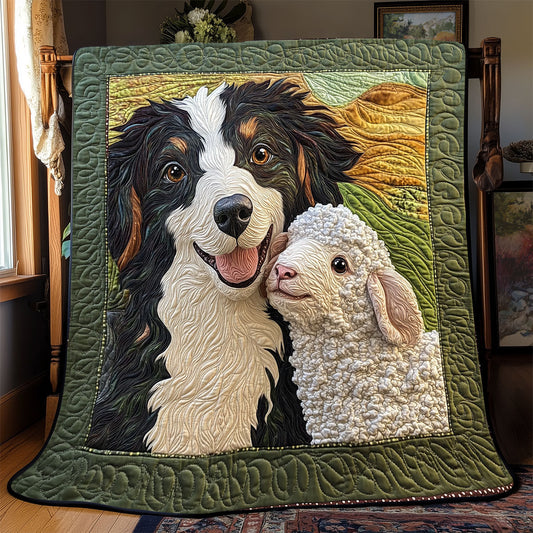 Border Collie And Lamb WX2802007CL Quilt