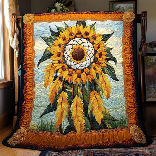 Sunflower Dreamcatcher WX1701093CL Quilt