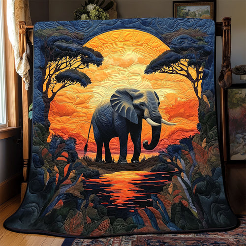 Sunset Elephant WX2802052CL Quilt