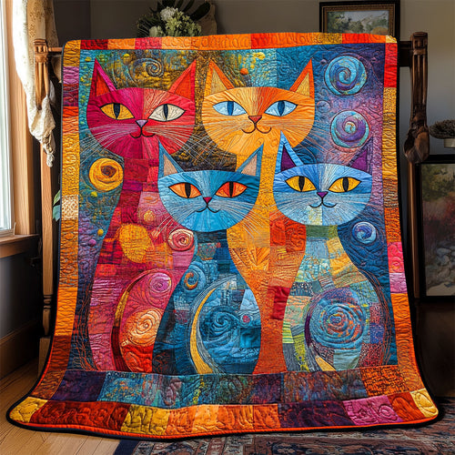 Vibrant Cat WX2201063CL Quilt