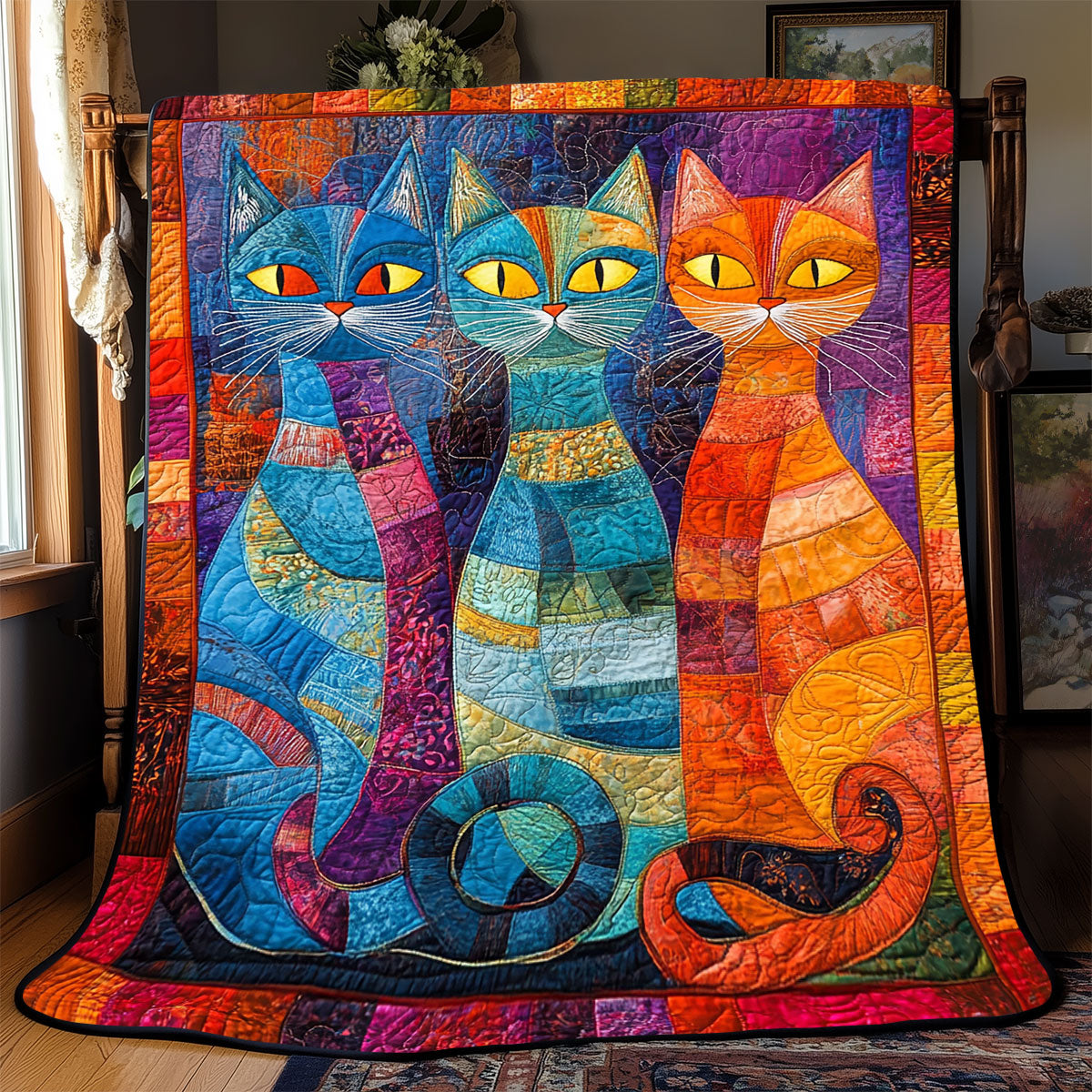 Vibrant Cat WX2201064CL Quilt