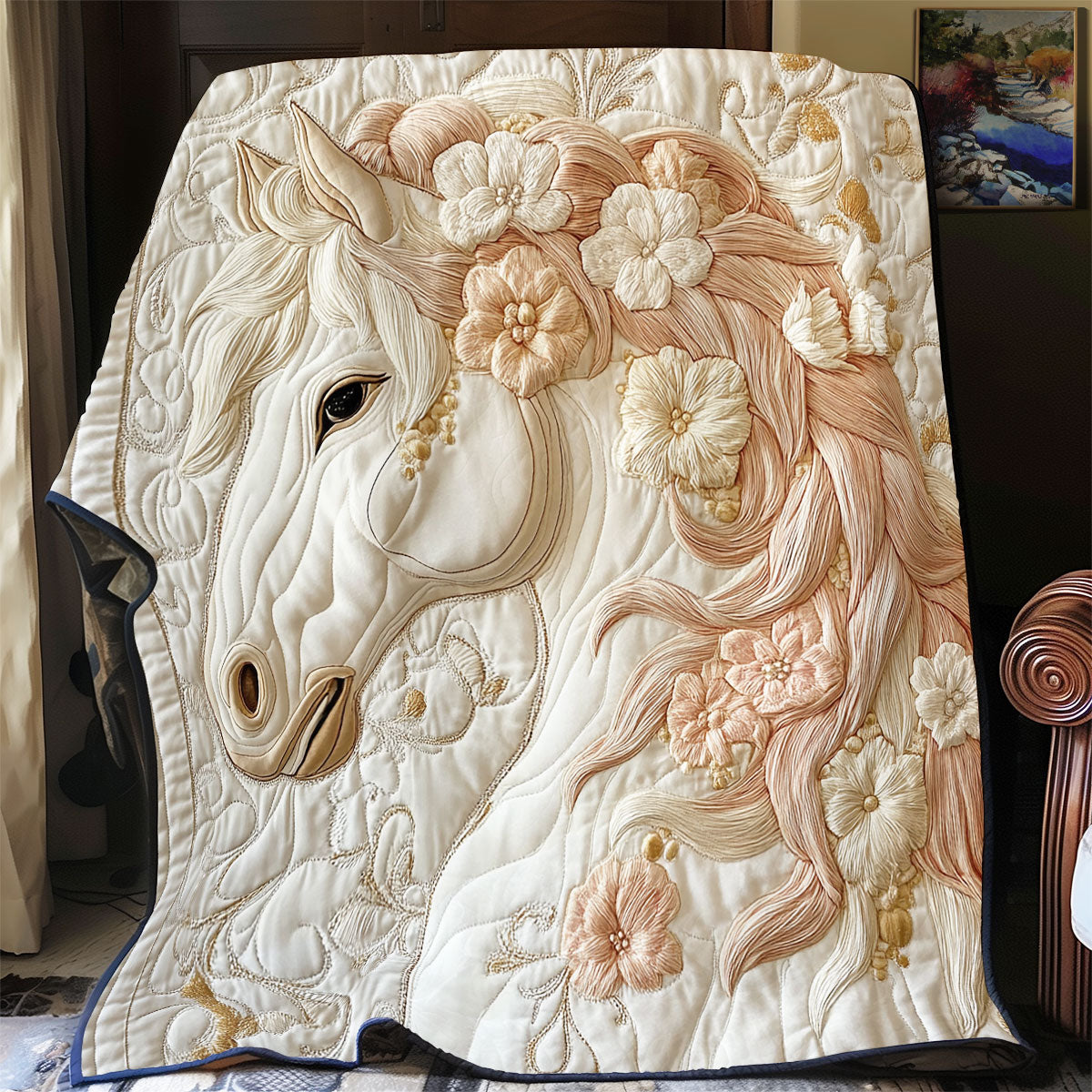 Floral Horse WX1702142CL Quilt