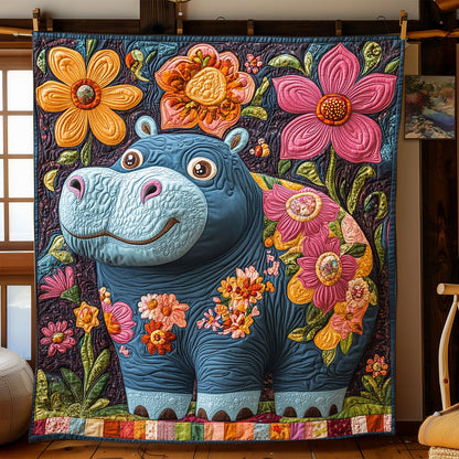 Folkloric Hippo WJ1801014CL Quilt