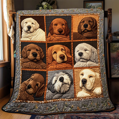 Cute Dog Sleeping WX1702115CL Quilt