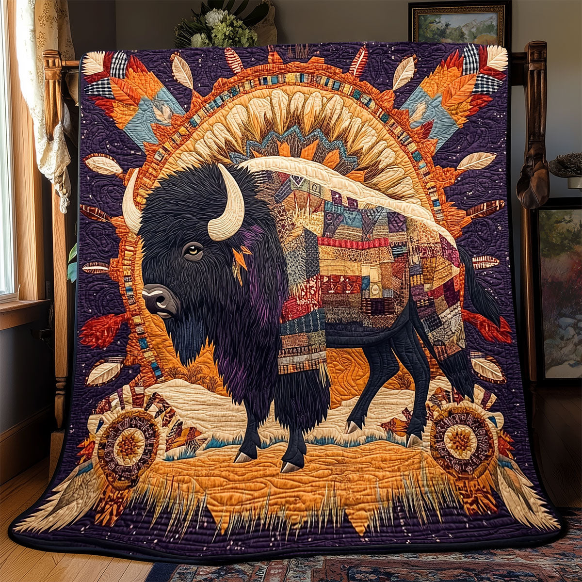 Bison Native American WX2201022CL Quilt