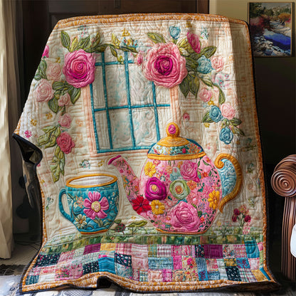 Floral Teapot WJ2201013CL Quilt