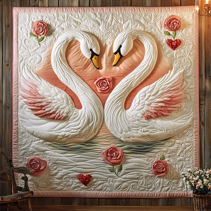 Swan In Love WJ1501024CL Quilt