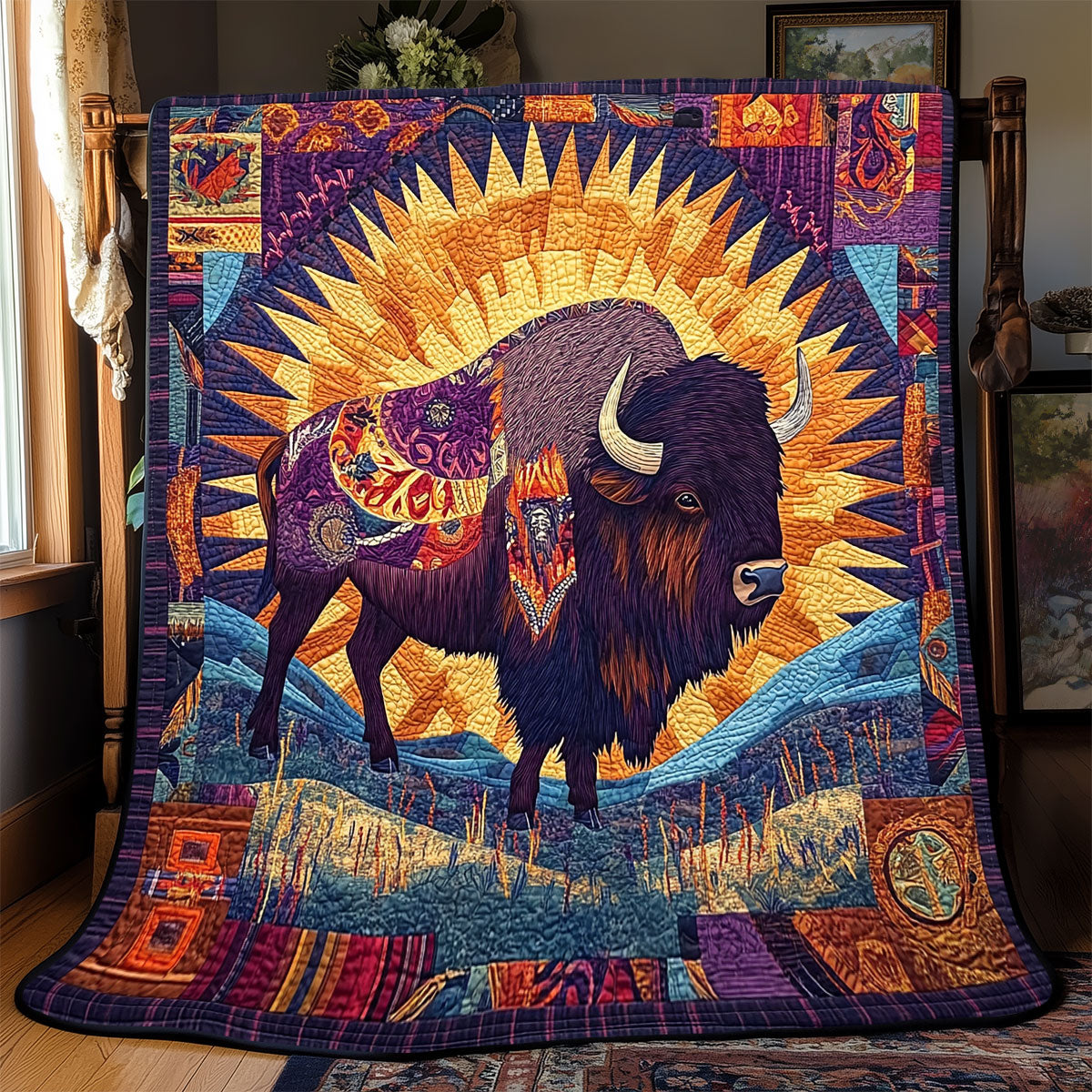 Bison Native American WX2201024CL Quilt