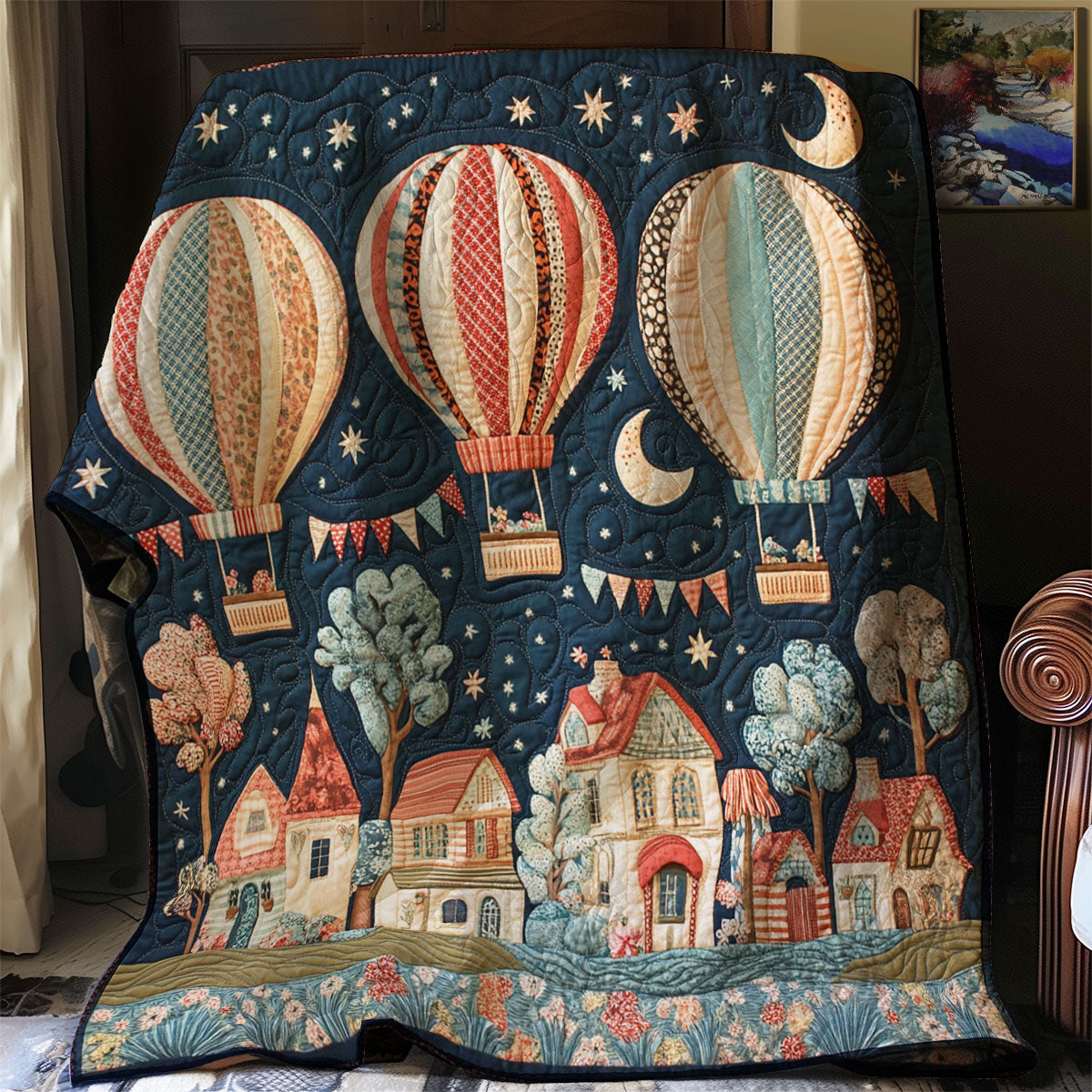 Ballooning Over Dream WJ0201001CL Quilt