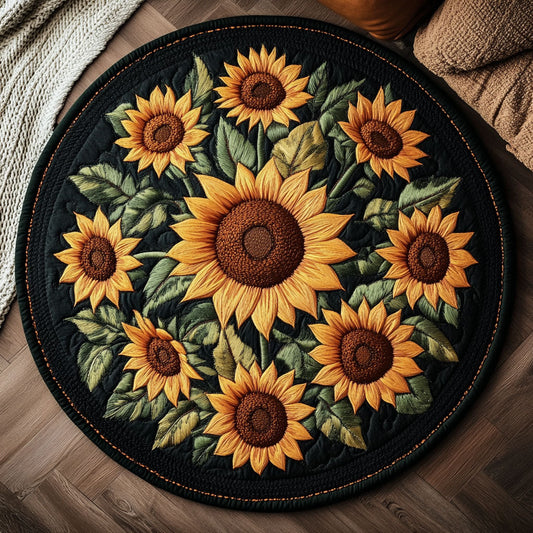 Sunflower WX1403135CL Quilted Round Mat