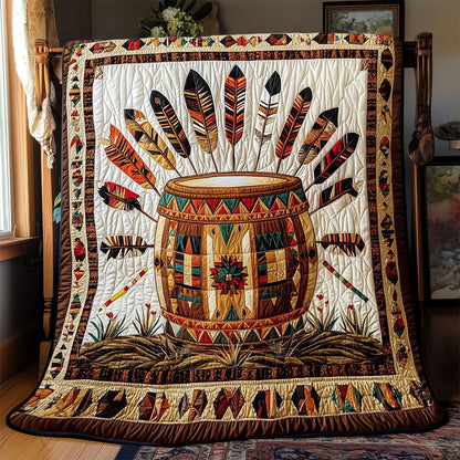 Native American Drum WX0602072CL Quilt