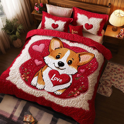 Corgi Valentine WX0701064CL Duvet Cover Set