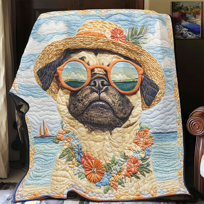 Summer Pug WX0401045CL Quilt