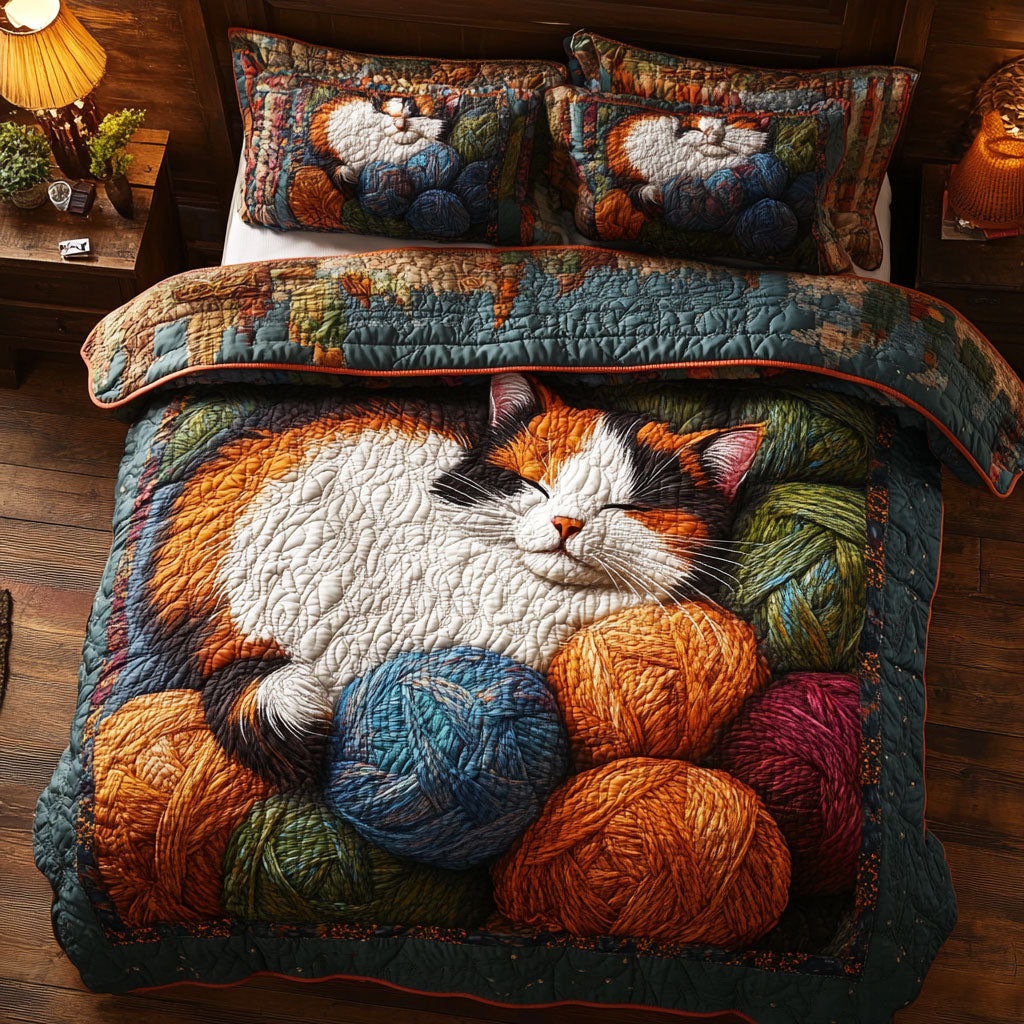 Cat Ball Yarn WX0701062CL Duvet Cover Set