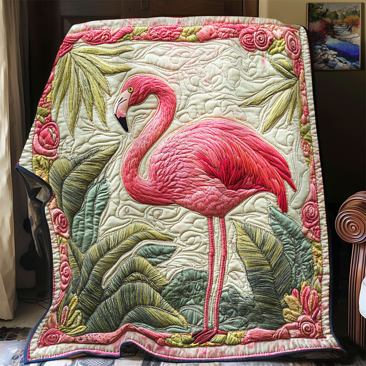 Pink Flamingo WX0801029CL Quilt