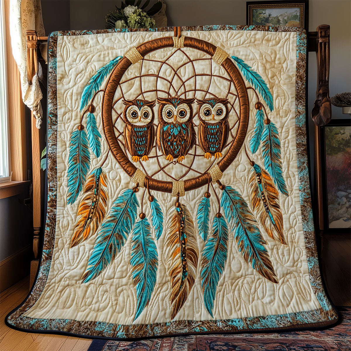 Native Dreamcatcher Owl WJ1401016CL Quilt