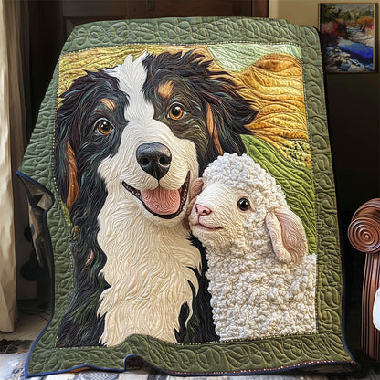 Border Collie And Lamb WX2802007CL Quilt