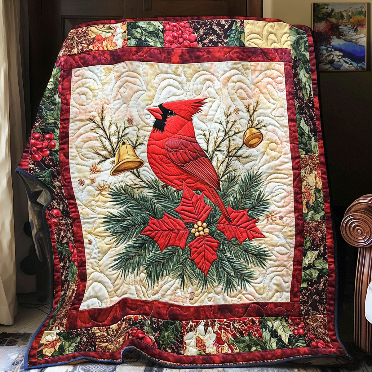 Cardinal Poinsettia WX2402063CL Quilt