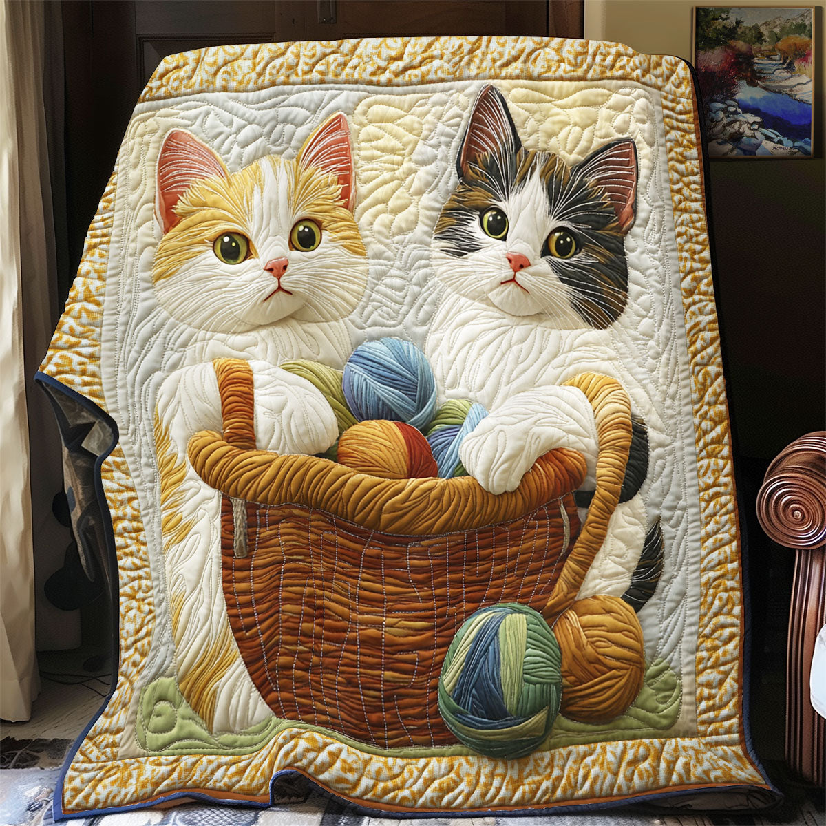 Cat Basket Ballyarn WX2802009CL Quilt