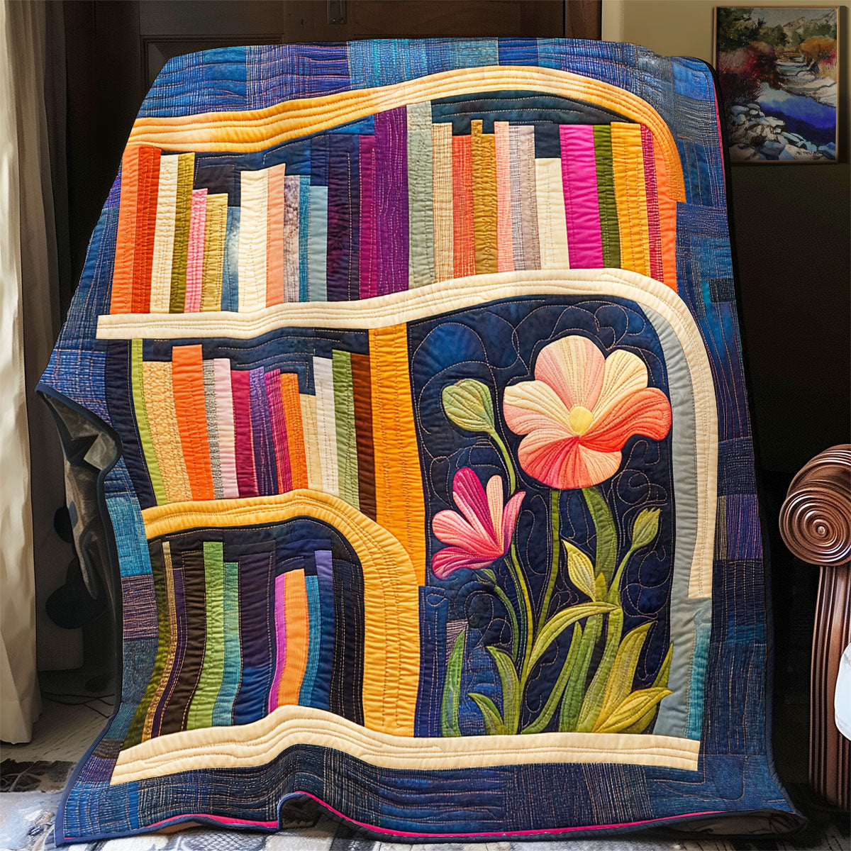 Floral Bookshelf WX2802027CL Quilt