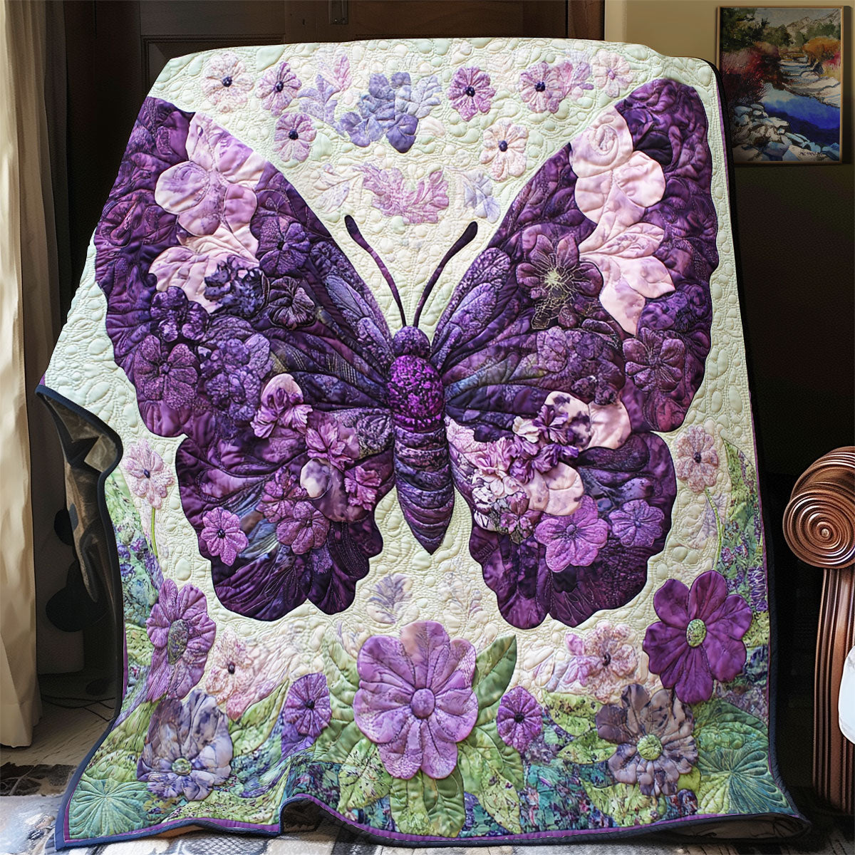 Floral Butterfly WX2802028CL Quilt