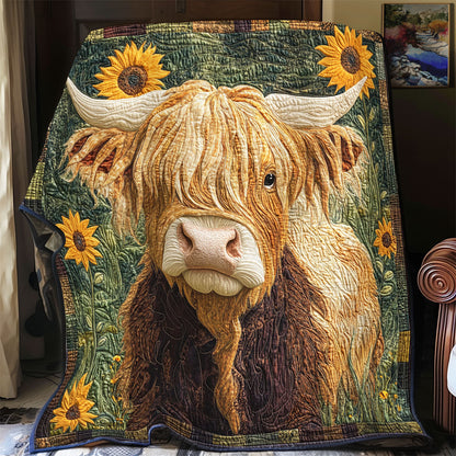 Highland Cow Sunflower WX2802033CL Quilt