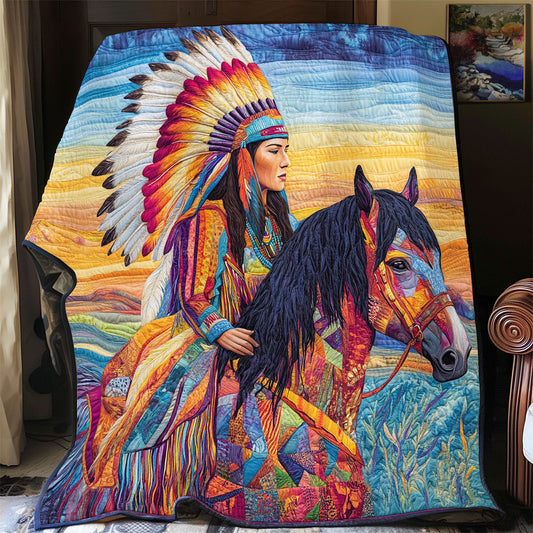 Native American Woman WX1701081CL Quilt