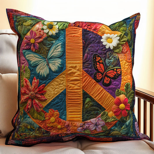 Peace Sign Flower WX2402138CL Quilt Pillow Case