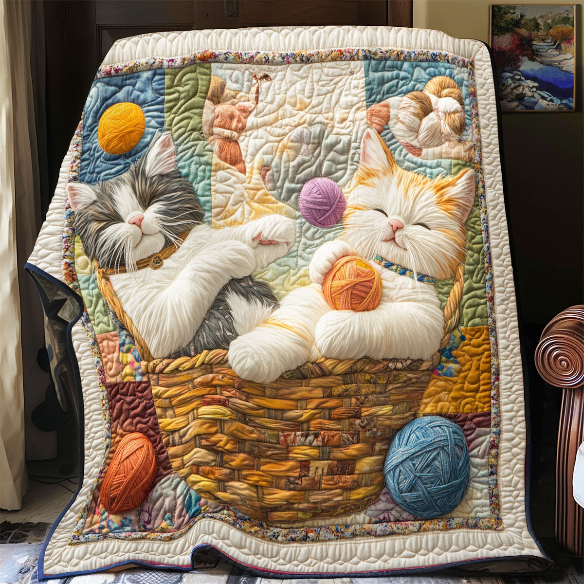 Playing Cat WX2802045CL Quilt