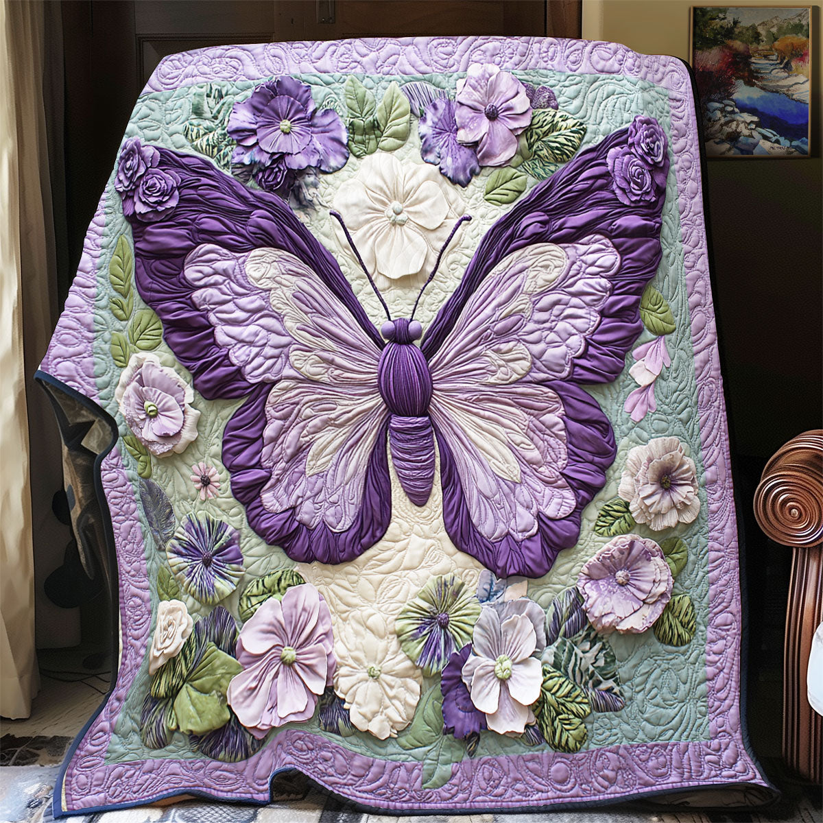 Purple Butterfly WX2802047CL Quilt